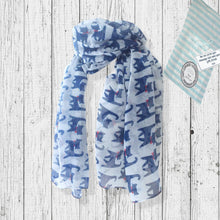 Load image into Gallery viewer, Happy Cats Scarf White
