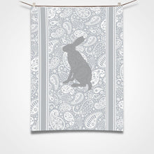 Load image into Gallery viewer, Hare Paisley Tea Towel Grey
