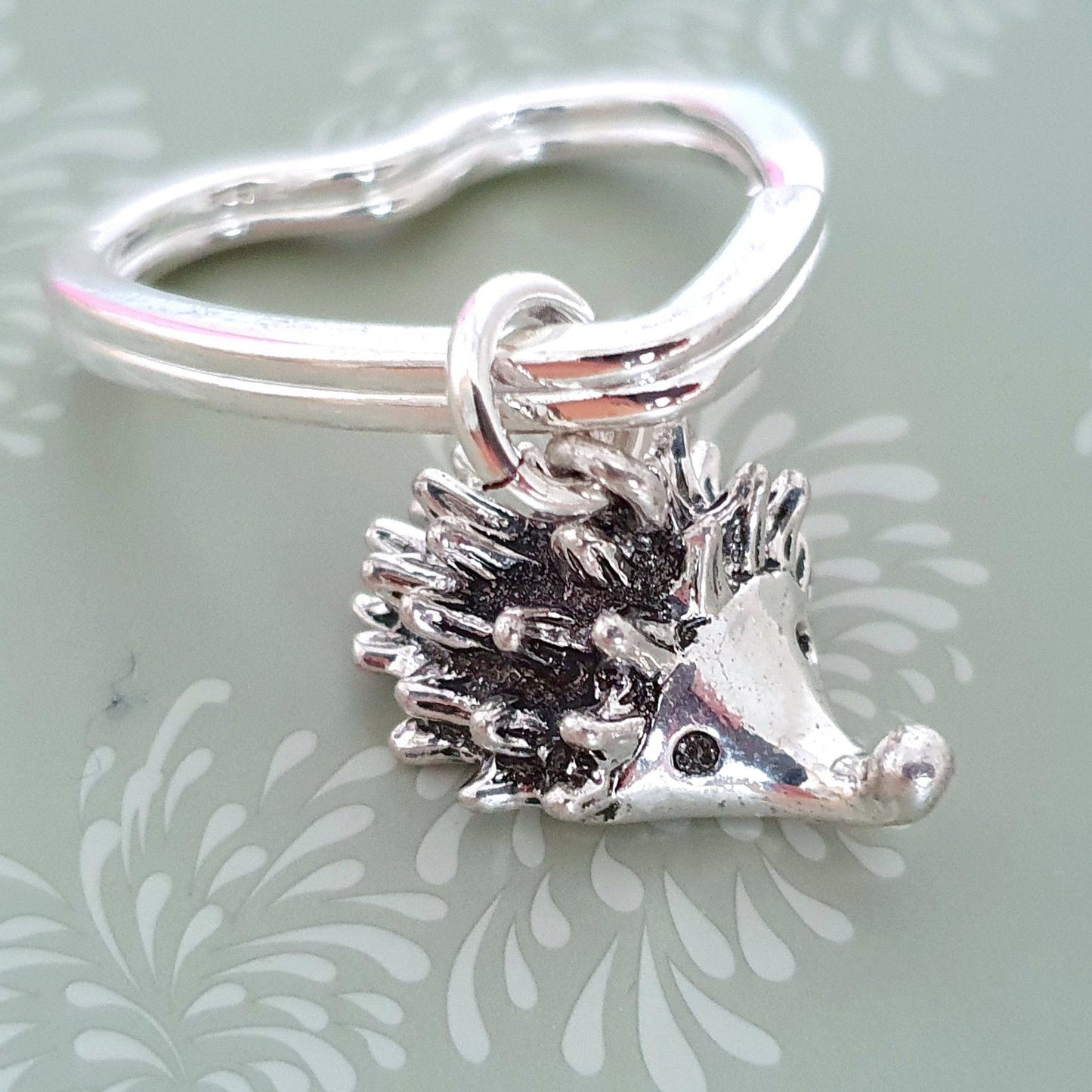 Hedgehog Keyring Silver
