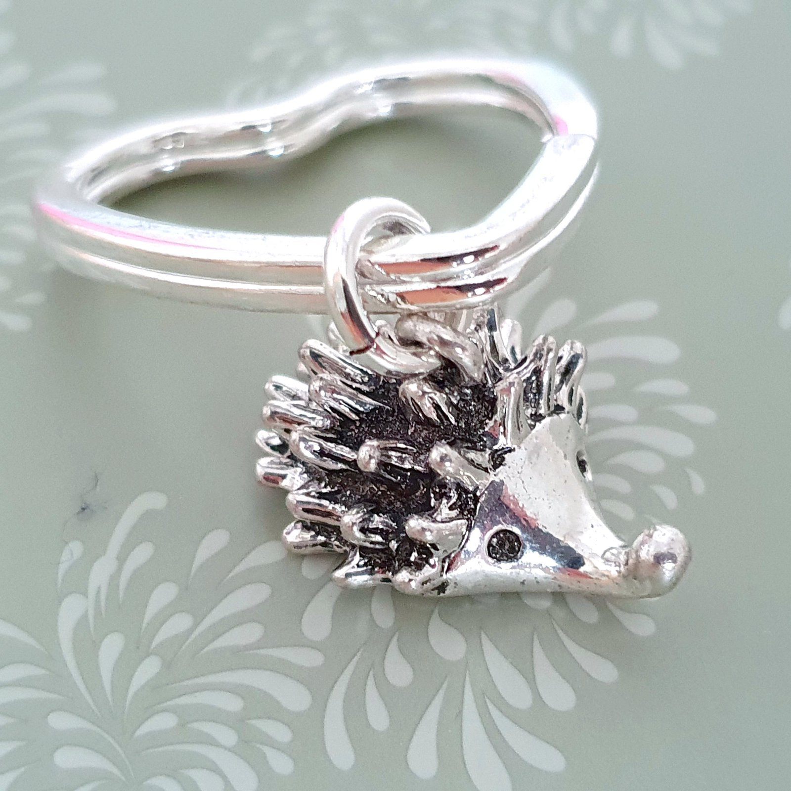 Hedgehog Keyring Silver