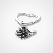 Load image into Gallery viewer, Hedgehog Keyring Silver
