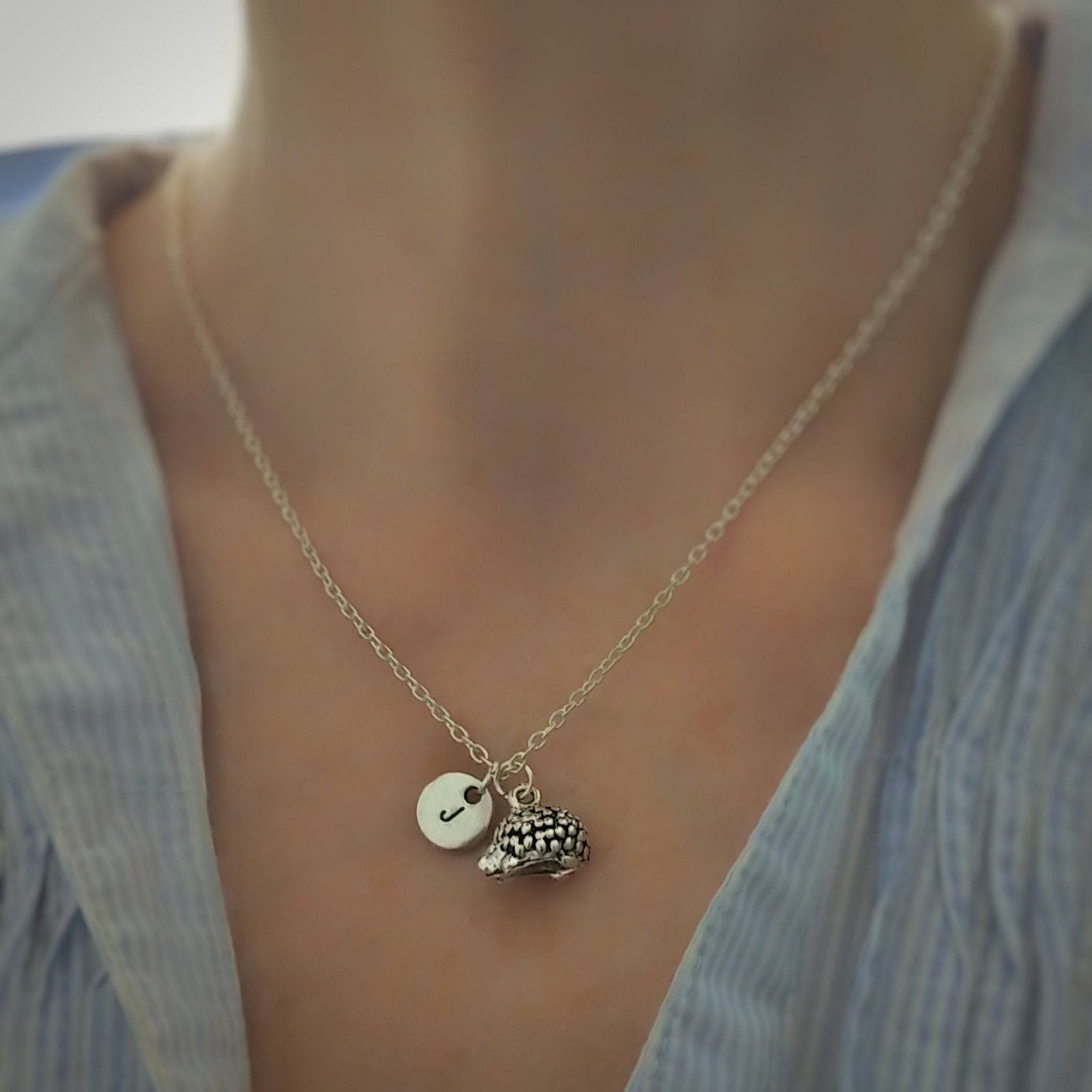 Hedgehog Necklace Silver