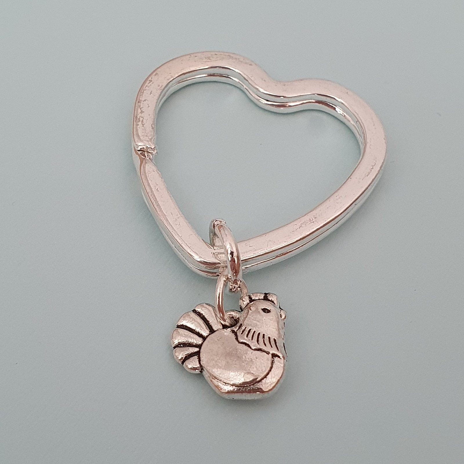 Hen Keyring Silver