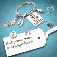 Load image into Gallery viewer, Hero Dad Rugby Keyring Silver
