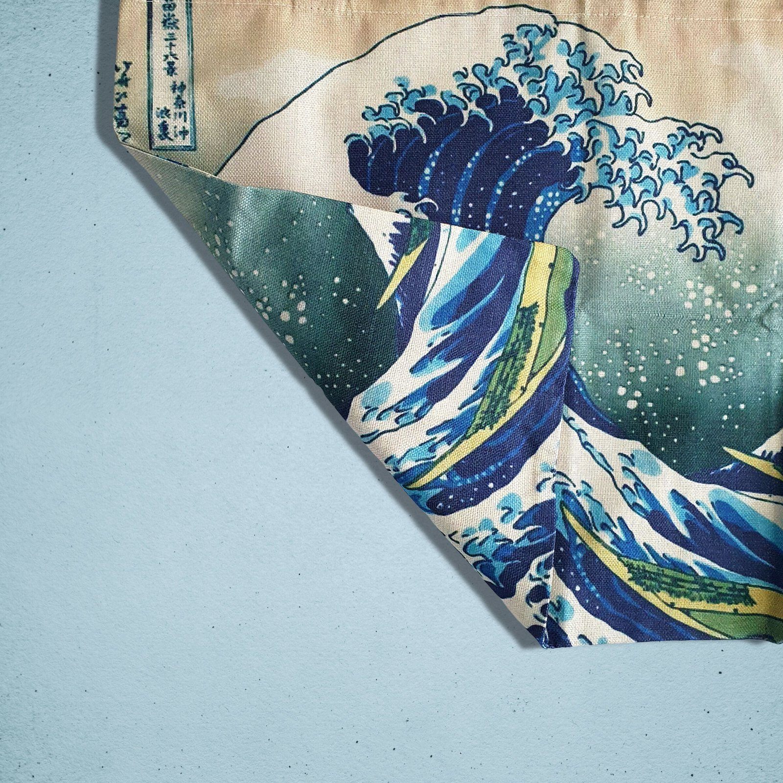 Hokusai Great Wave Kanagawa Shopper Blue