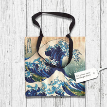 Load image into Gallery viewer, Hokusai Great Wave Kanagawa Shopper Blue
