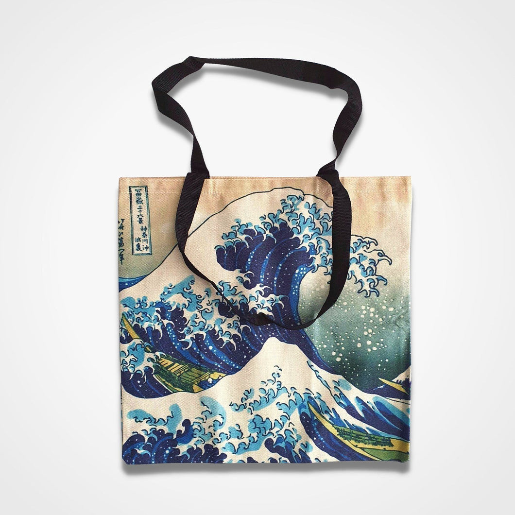 Hokusai Great Wave Kanagawa Shopper Blue