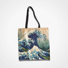 Load image into Gallery viewer, Hokusai Great Wave Kanagawa Shopper Blue
