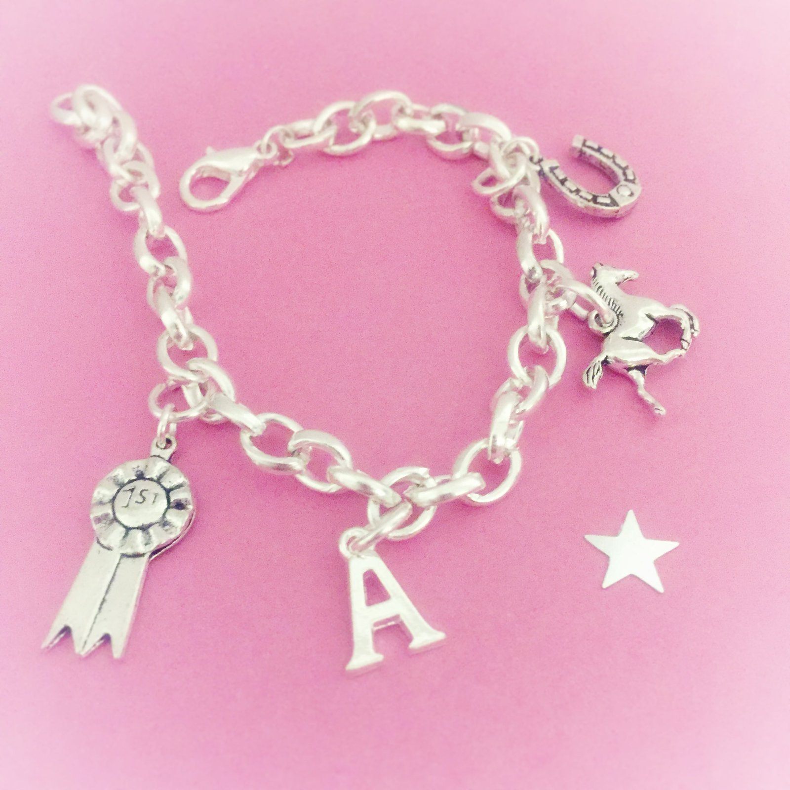 Horse Charm Bracelet Silver
