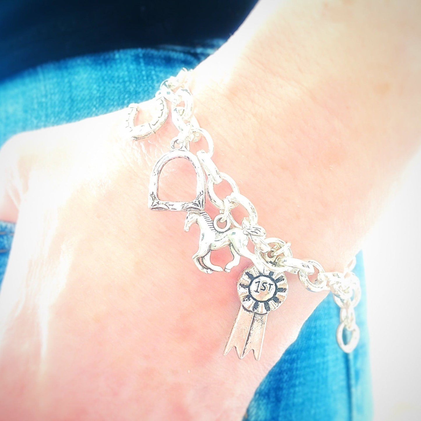 Horse Charm Bracelet Silver
