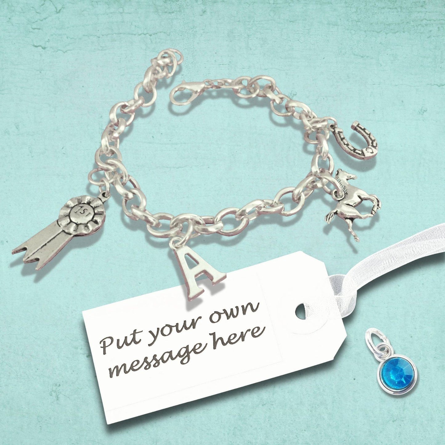 Horse Charm Bracelet Silver