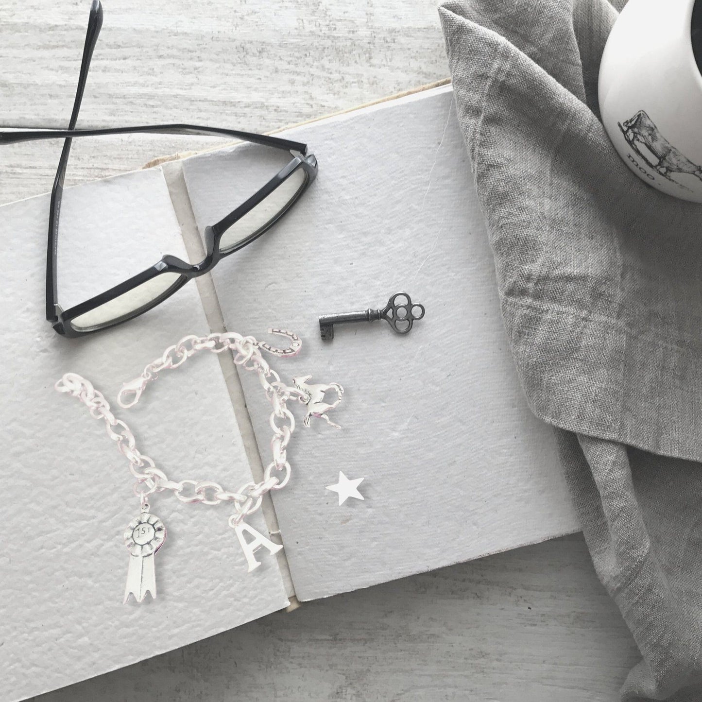 Horse Charm Bracelet Silver