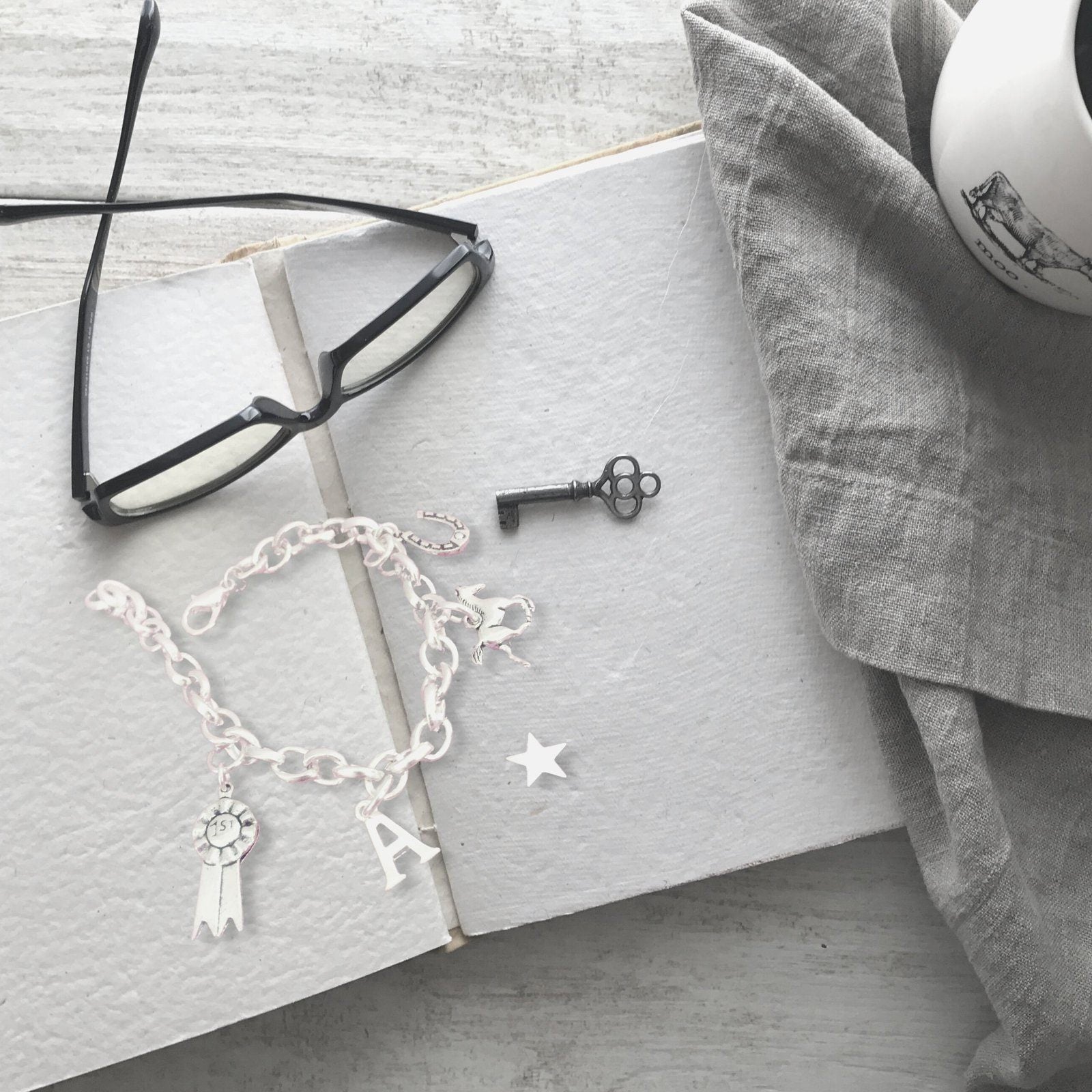 Horse Charm Bracelet Silver