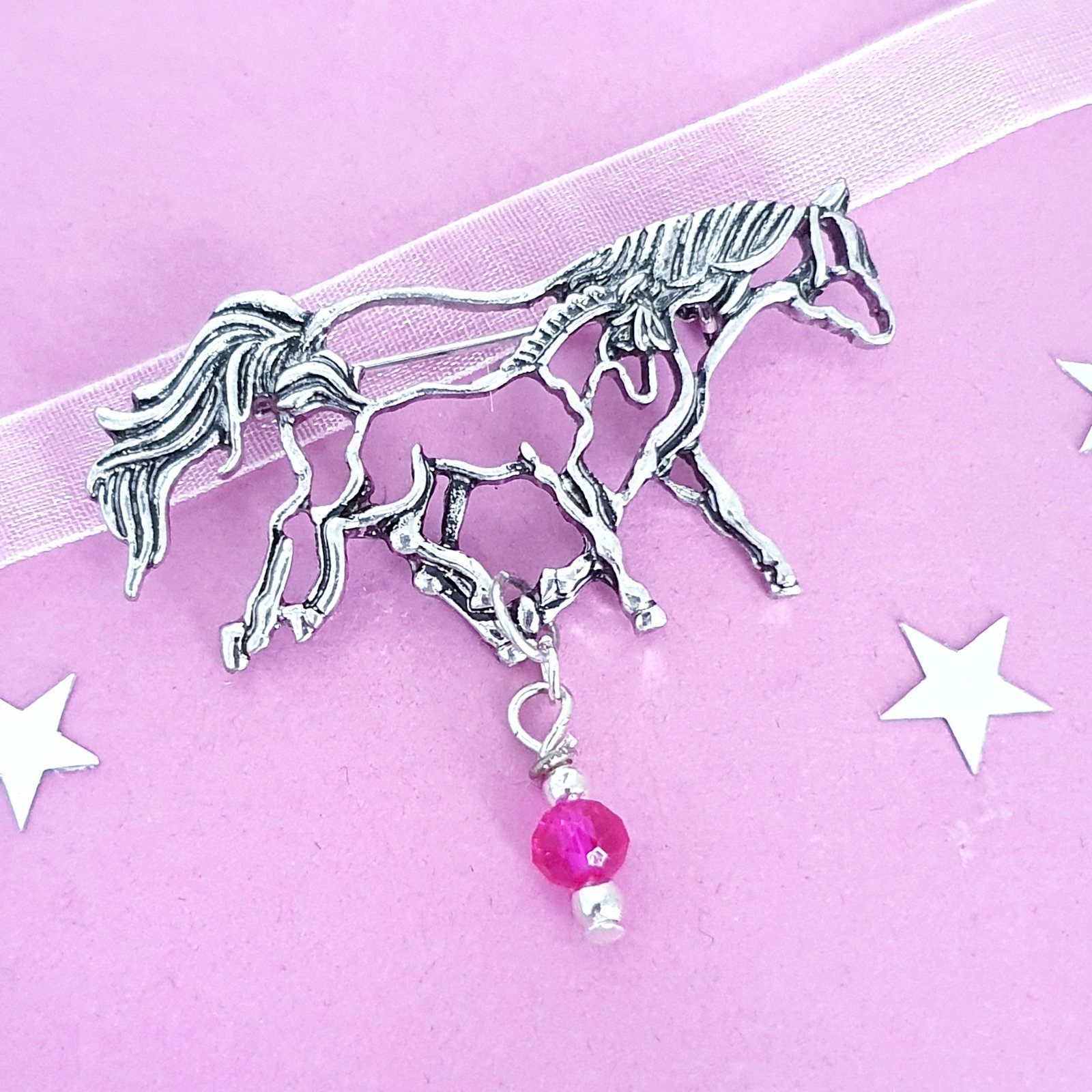 Horse Foal Brooch Silver