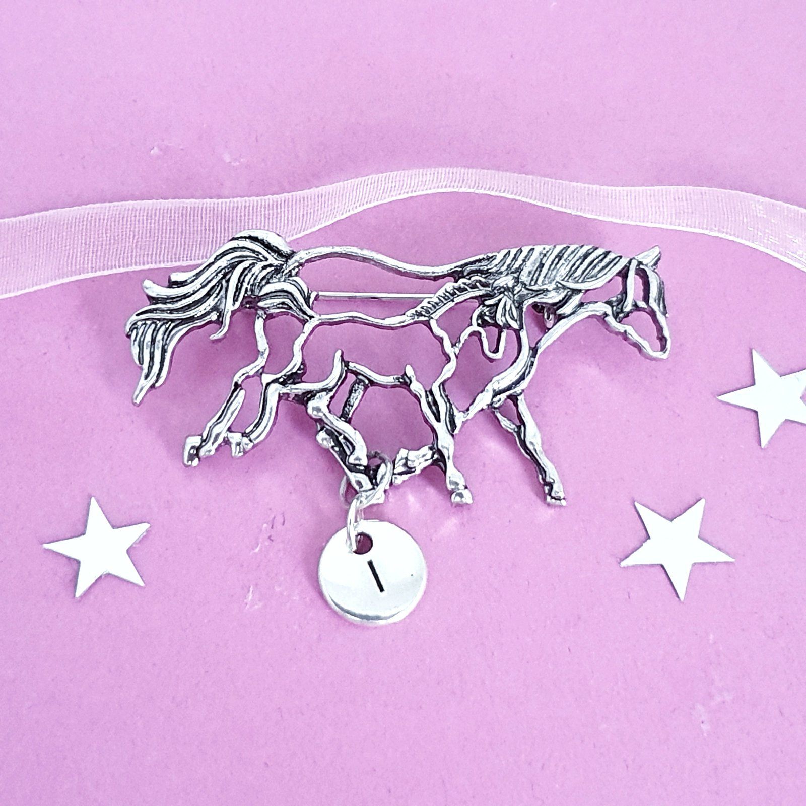Horse Foal Brooch Silver