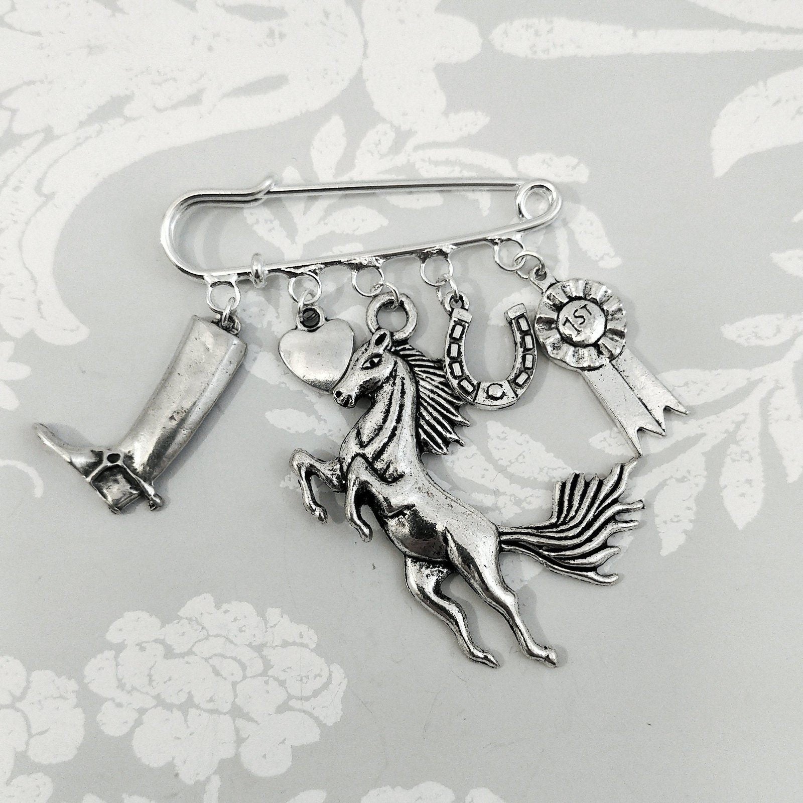 Horse Lover Brooch Silver