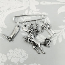 Load image into Gallery viewer, Horse Lover Brooch Silver
