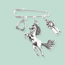 Load image into Gallery viewer, Horse Lover Brooch Silver
