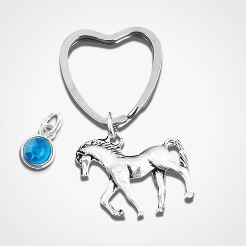 Horse Lover Keyring Silver