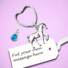 Load image into Gallery viewer, Horse Lover Keyring Silver

