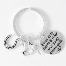 Load image into Gallery viewer, Horse Lover Keyring Silver
