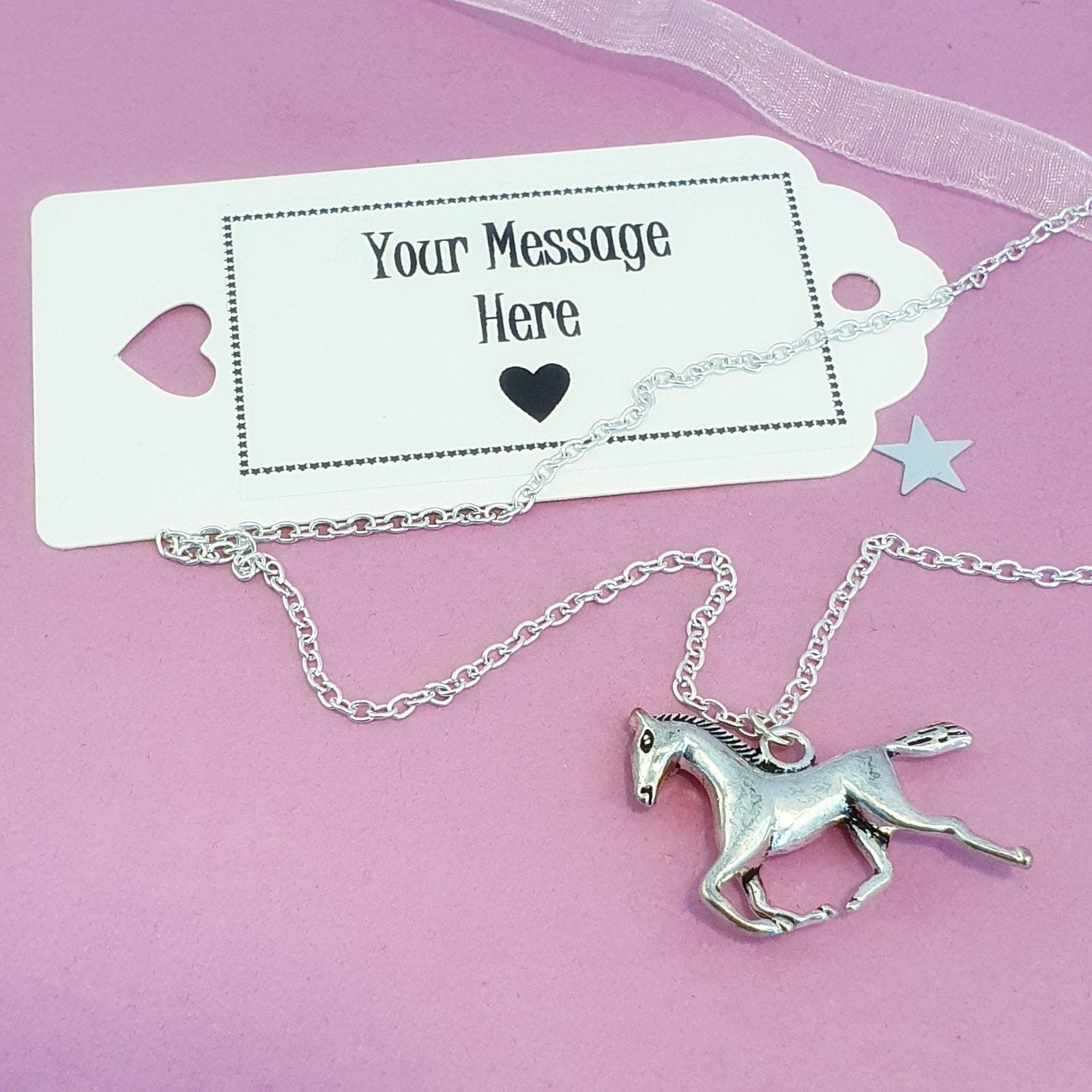Horse Lover Necklace Silver