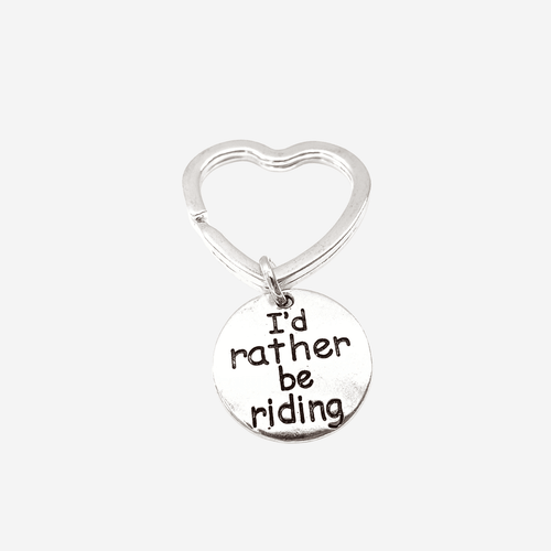 Horse Rider Keyring Silver