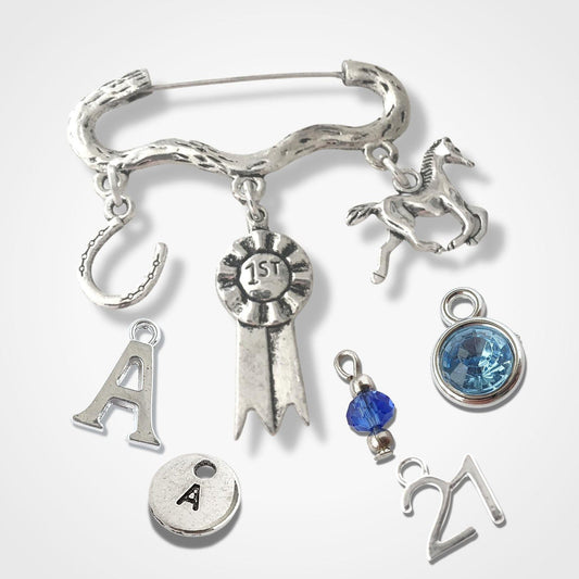 Horse Stockpin Brooch Silver