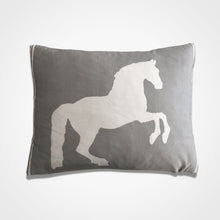 Load image into Gallery viewer, Horse Torchon Cushion Cover Grey
