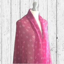Load image into Gallery viewer, Horseshoe Print Scarf Raspberry
