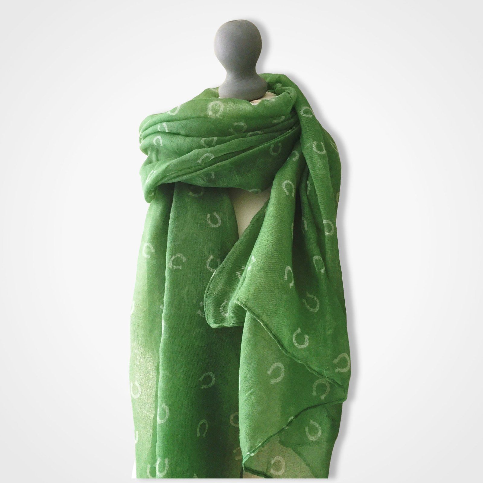 Horseshoe Scarf Green