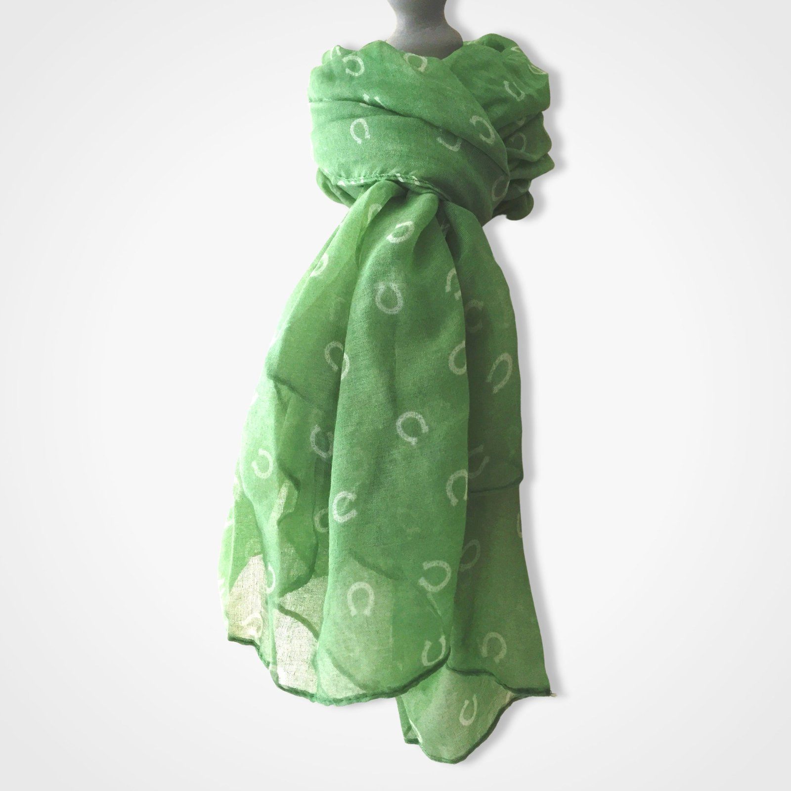 Horseshoe Scarf Green