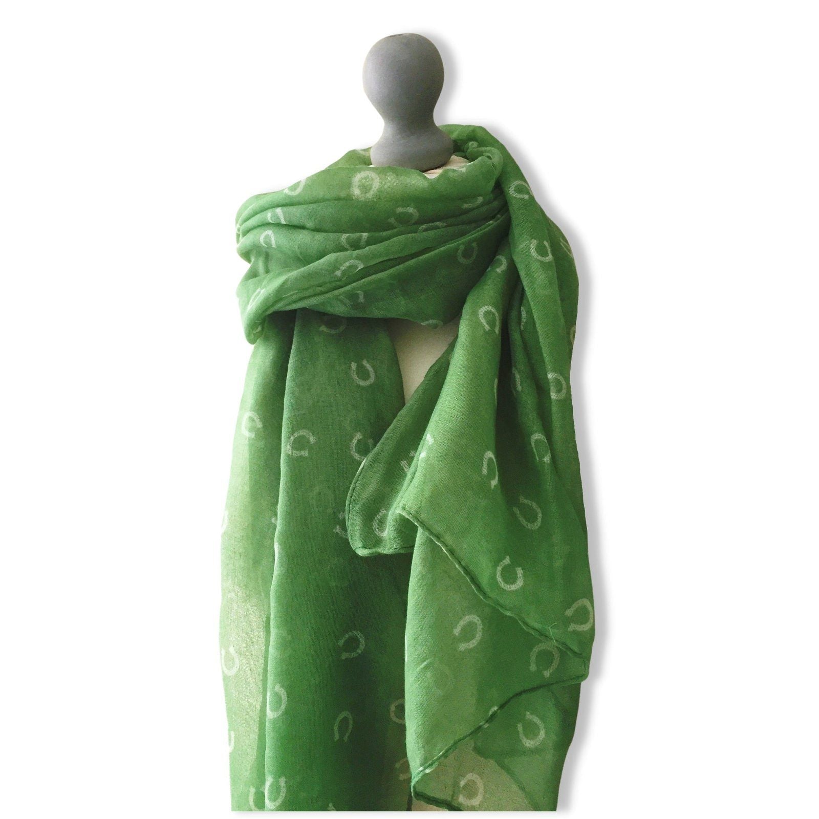 Horseshoe Scarf Green