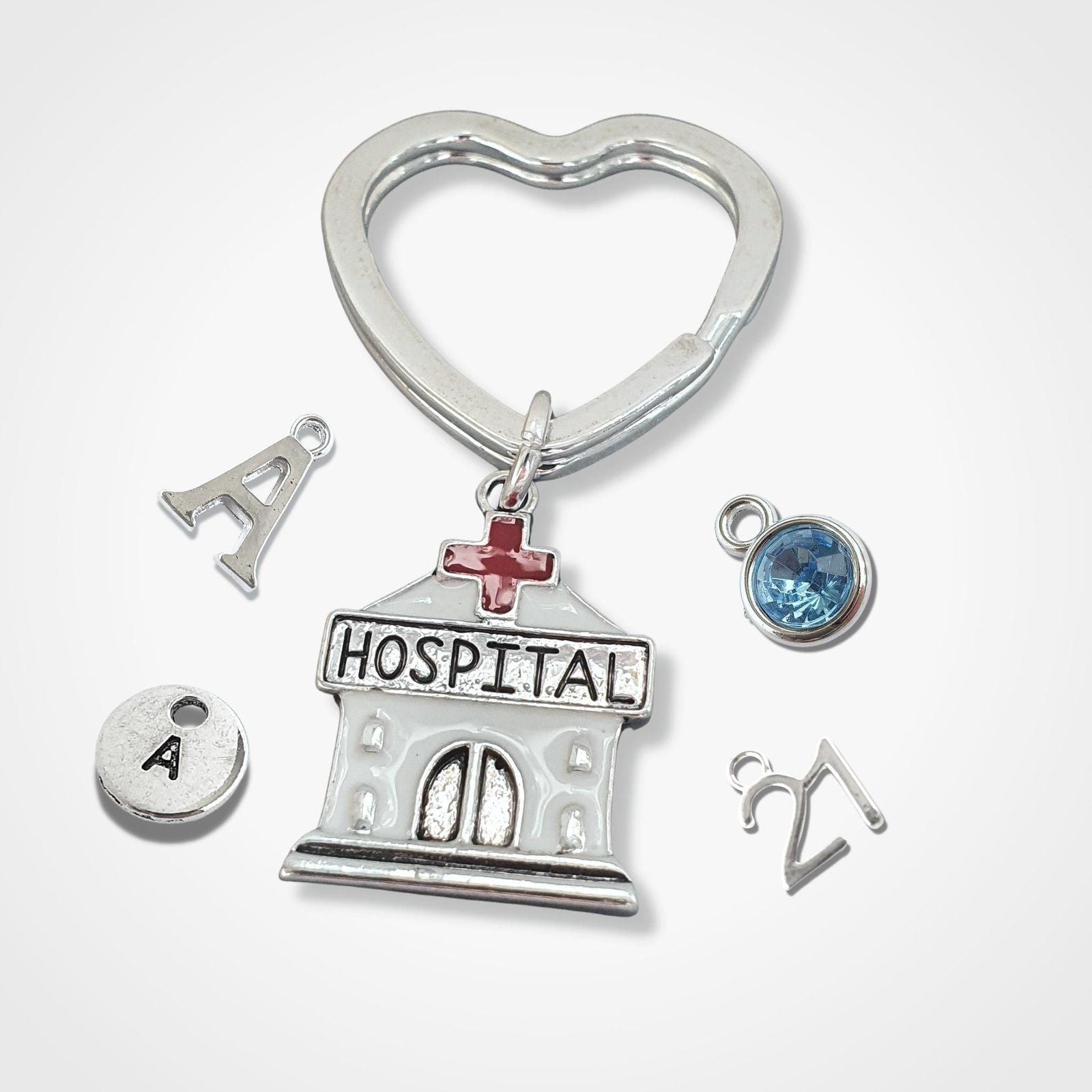 Hospital Keyring Silver