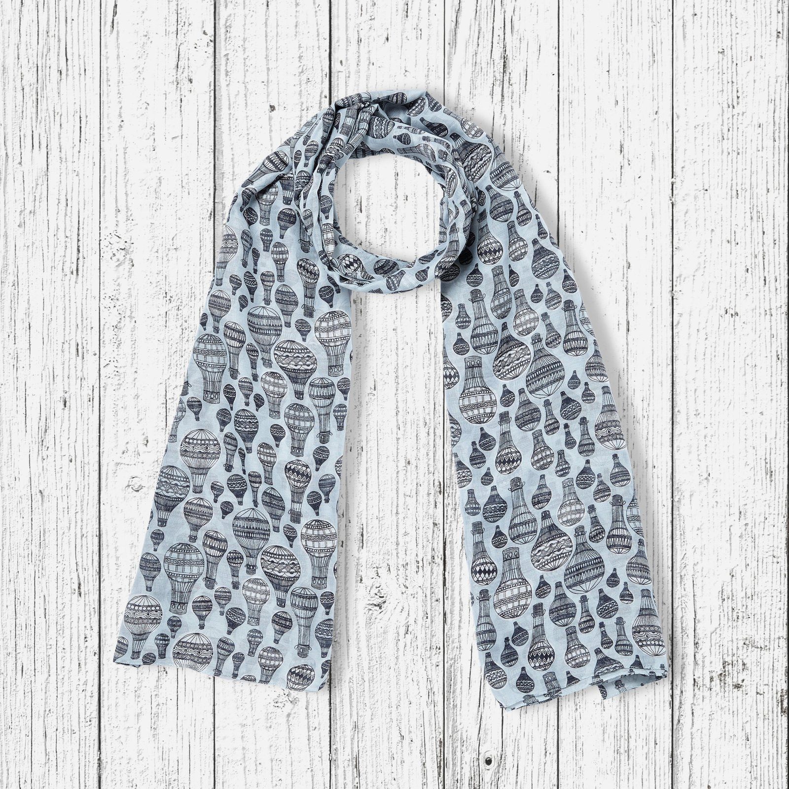 Hot Air Balloon Scarf Light Green