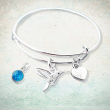Load image into Gallery viewer, Hummingbird Bangle Silver
