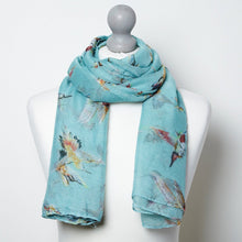 Load image into Gallery viewer, Hummingbird Scarf Light Teal
