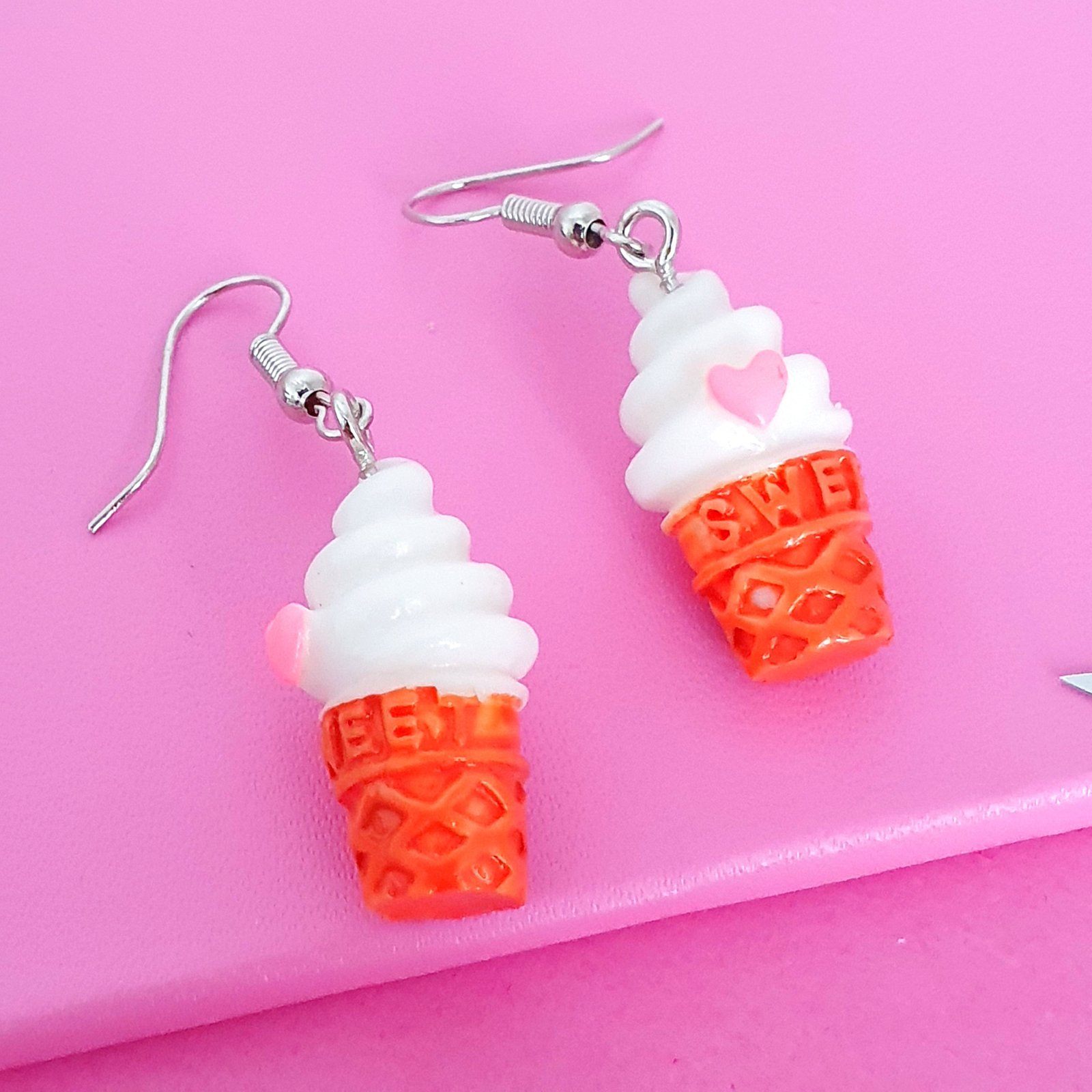 Ice cream Cone Earrings Resin