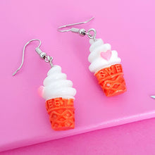 Load image into Gallery viewer, Ice cream Cone Earrings Resin
