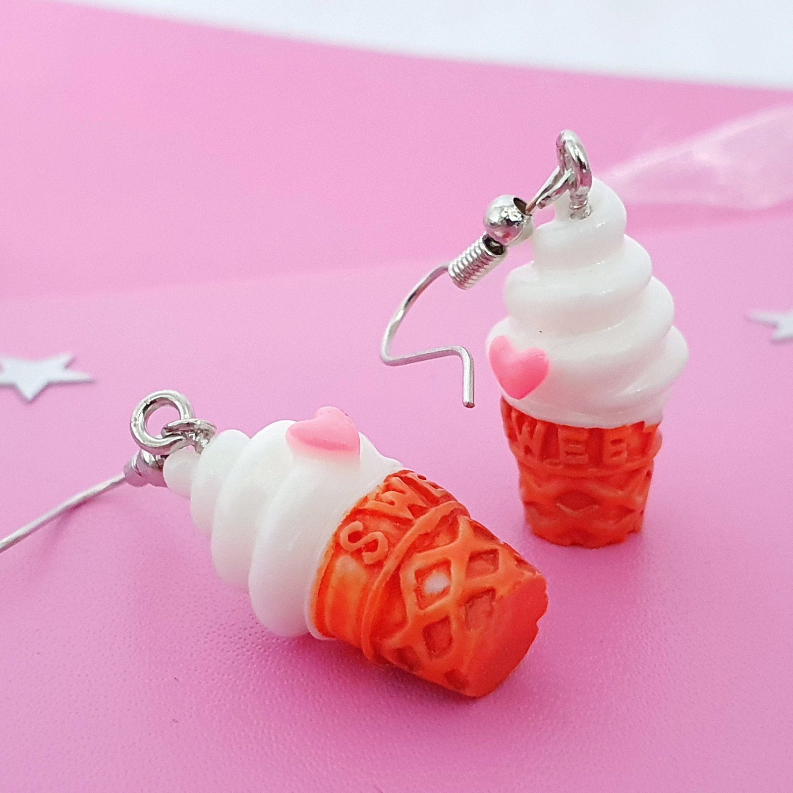 Ice cream Cone Earrings Resin