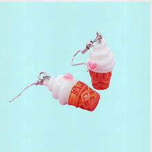 Load image into Gallery viewer, Ice cream Cone Earrings Resin
