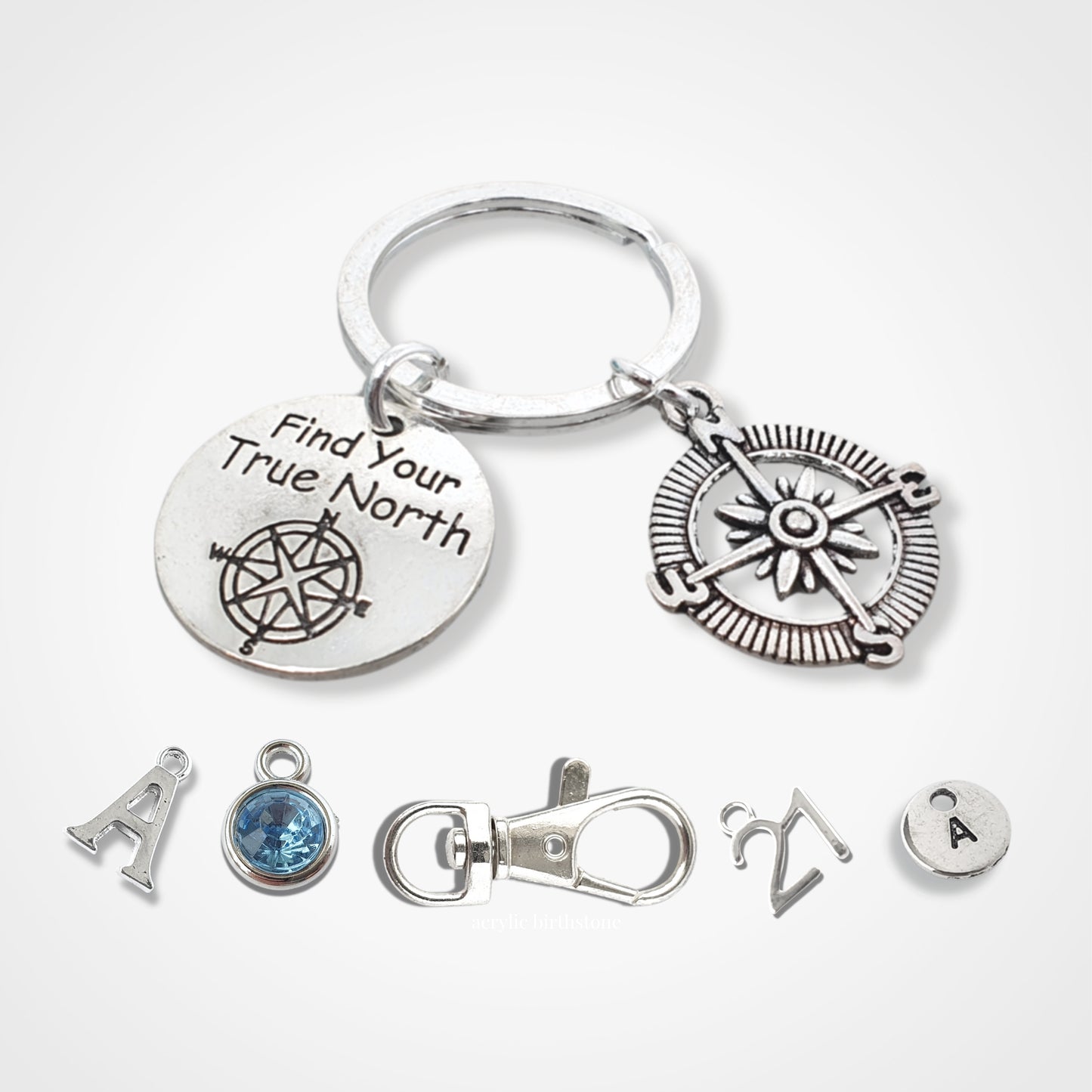 Compass Adventurer Keyring - Silver