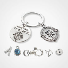 Load image into Gallery viewer, Compass Adventurer Keyring - Silver
