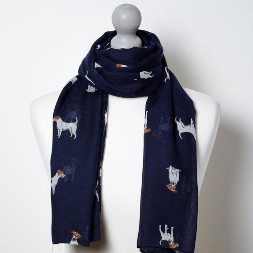 Jack Russell Dog Scarf Blue