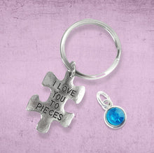 Load image into Gallery viewer, Jigsaw Love Pieces Keyring Silver
