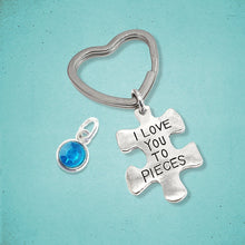 Load image into Gallery viewer, Jigsaw Love Pieces Keyring Silver
