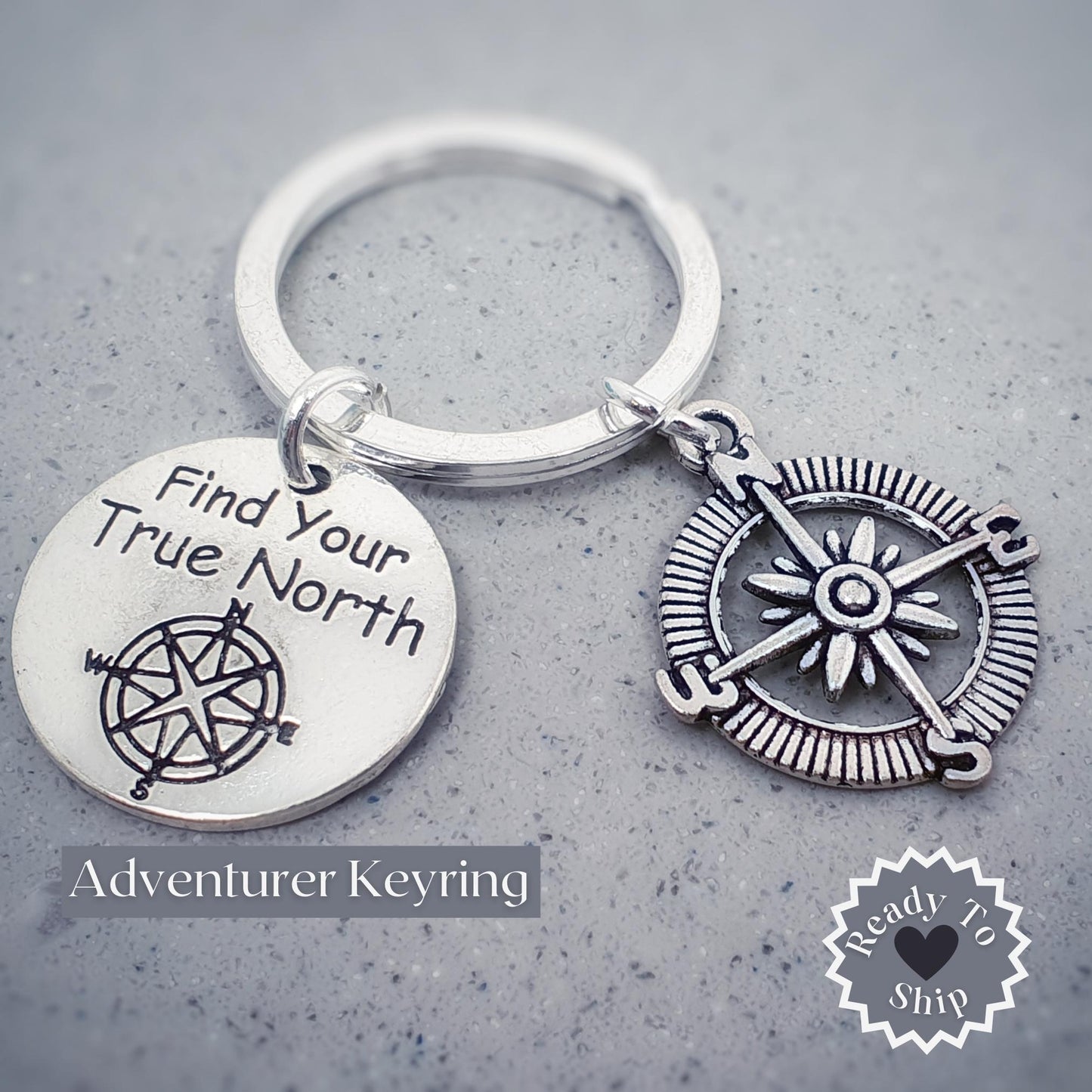 Compass Adventurer Keyring - Silver