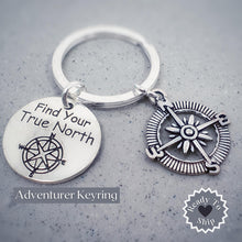 Load image into Gallery viewer, Compass Adventurer Keyring - Silver

