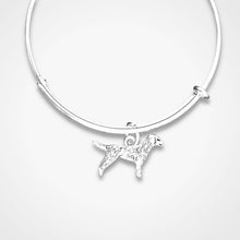 Load image into Gallery viewer, Labrador Charm Bangle Silver
