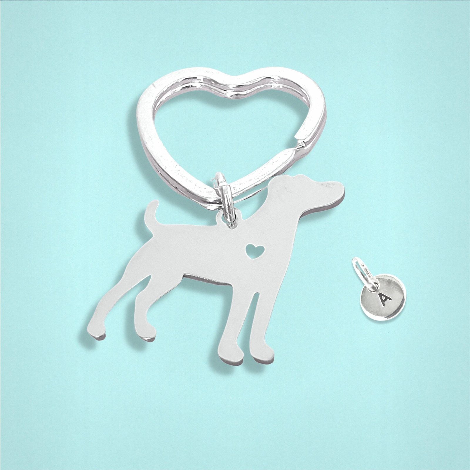 Labrador Keyring Silver